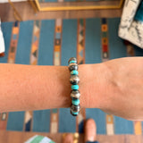 12mm Pearl Stretch Bracelet - Turquoise