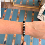 8mm Pearl Stretch Bracelet - Black Onyx