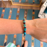 Purple Spiny and Turquoise Stretch Bracelet