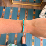 5mm Turquoise and 14k Gold Filled Stretch Bracelet
