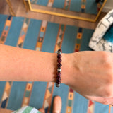 8mm Pearl Stretch Bracelet - Purple Spiny