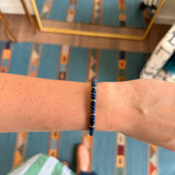 Saucer Stretch Bracelet With Lapis - 6mm