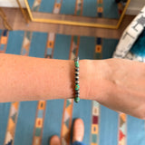 6mm Pearl Stretch Bracelet - Green Turquoise