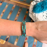 5mm Memory Wire Navajo Pearl Bracelet - Turquoise