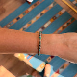 Various Size Navajo Pearl Stretch Bracelet- Green Turquoise