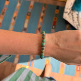 8mm Pearl Stretch Bracelet - Green Turquoise