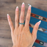 Navajo Pearl & Turquoise Stretch Ring