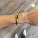 6mm Navajo Pearl Stretch Bracelet - Turquoise