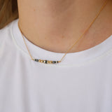 Gold Filled Navajo Pearl Bar Necklace