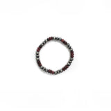 Stretch Bracelet With Purple Spiny Oyster- Saucer/Round