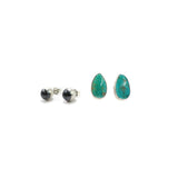 2025 BLACK FRIDAY: Turquoise Stud & 8mm Navajo Pearl Stud Set - N