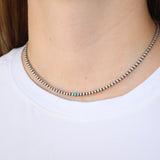 3mm Navajo Pearls - W/ Turquoise Bead