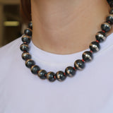 14mm Navajo Pearls- Red Spiny Oyster (18")
