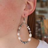 2 3/4" Navajo Pearl Earrings- Fresh Water Pearl