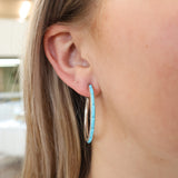 1 1/2" Turquoise Hoops