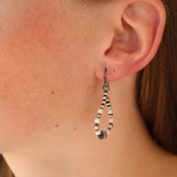 1 3/4" Textured Navajo Pearl Earrings- Fresh Water Pearl