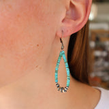 2 1/2" Navajo Pearl Earrings- Natural Stone
