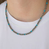 4mm Navajo Pearls- Turquoise (w/ extender)