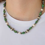 Navajo Pearls- Fresh Water Pearl/ Sonoran Turquoise