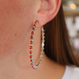 The Original Zuni Hoops - Coral: 2 1/2"