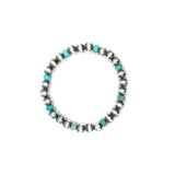 Navajo Pearl Stretch Bracelet - Turquoise