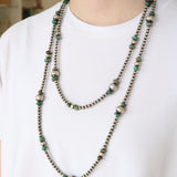 5-12mm Navajo Pearls- Green Turquoise