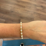 5mm Gold Stretch- Freshwater Pearl