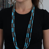 3 Strand Navajo Pearls - Turquoise 36”