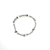 4mm Navajo Pearl Stretch Bracelet - White Buffalo