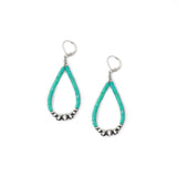 2 1/2" Navajo Pearl Earrings- Natural Stone