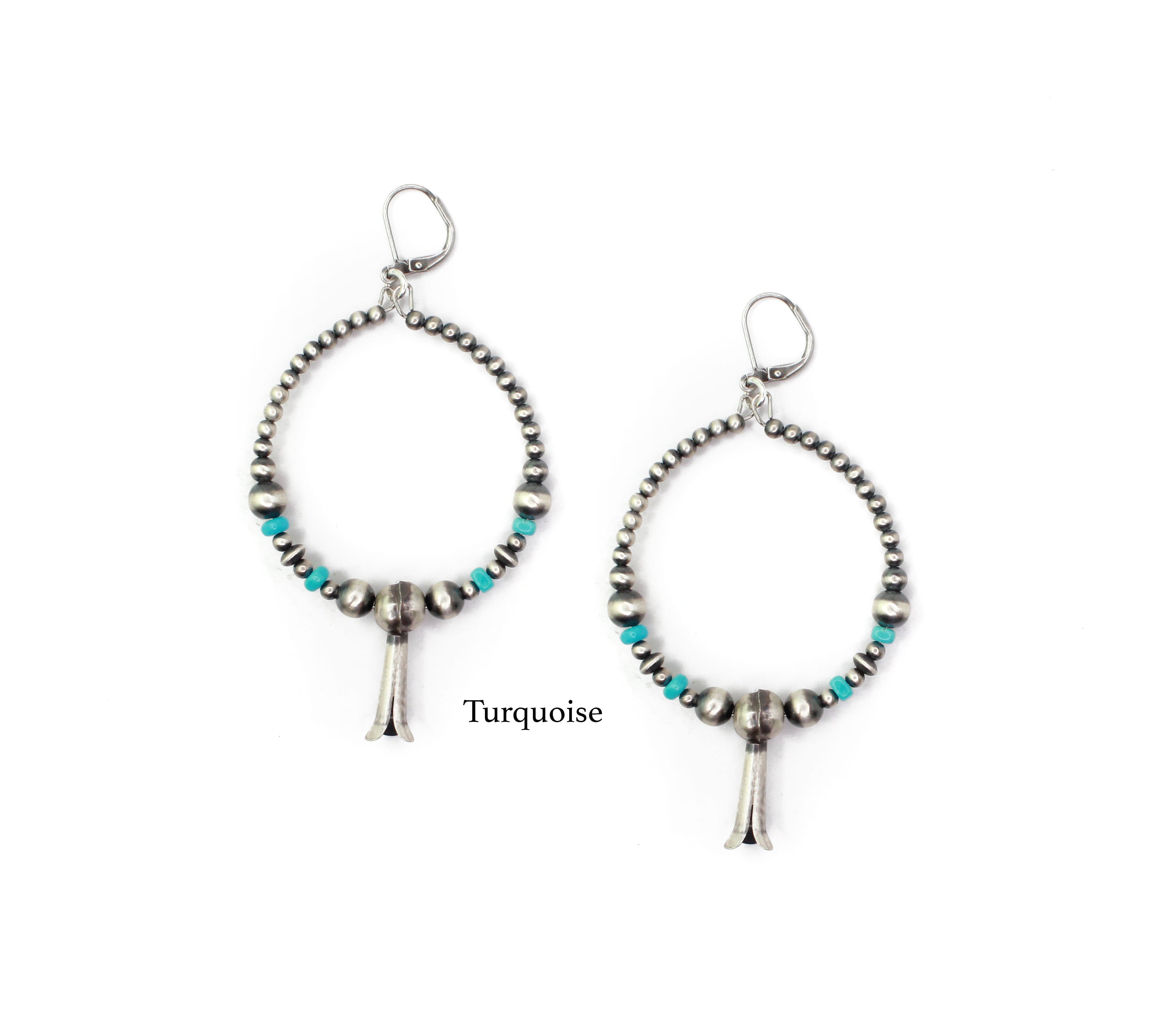 Navajo Pearl Earrings- Blossom