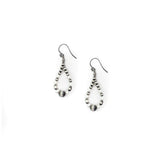 1 3/4" Textured Navajo Pearl Earrings- Fresh Water Pearl