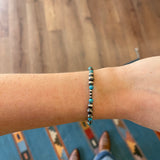 Multi Size Navajo Pearl Stretch- Round Turquoise