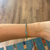 4mm Navajo Pearl Stretch Bracelet- Turquoise Slab