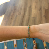 4mm Navajo Pearl Bracelet w/ Extension- Sonoran Turquoise