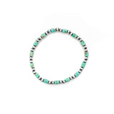 4mm Navajo Pearl Stretch Bracelet - Chip Turquoise (Turquoise)