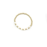 5mm Gold Stretch- Freshwater Pearl