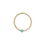 5mm Gold Stretch- Turquoise
