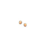 Double Twist Oval Studs - Orange Spiny Oyster