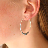 6mm Navajo Pearl Hoops- 1 3/4"