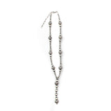 Textured Navajo Pearl Lariat (14 1/2")