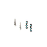 2025 Black Friday Turquoise Hoops and Silver Hoops Sets