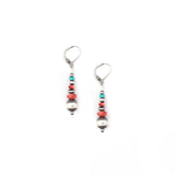 2025 BLACK FRIDAY: Oxi Bead Earrings - Red Spiny Oyster & Turquoise