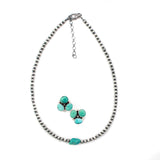 2025 BLACK FRIDAY: Single Stone Navajo Pearl Choker & 3 Stone Turquoise Earrings