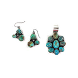 2025 BLACK FRIDAY: Cluster Turquoise Pendant & Earring Set