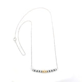 4-5mm Navajo Pearl- Gold Bar Necklace