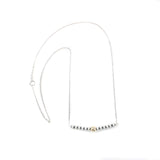 3-5mm Navajo Pearl- Gold Bar Necklace