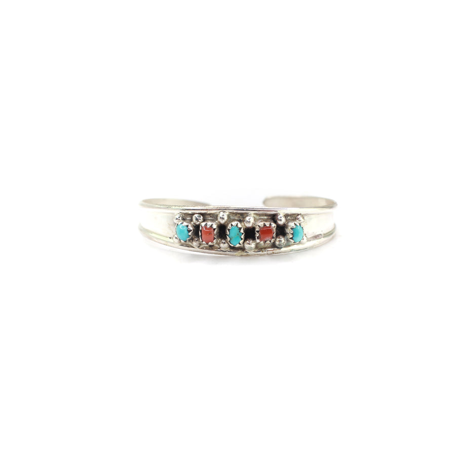 The Swazy Baby Cuff - Turquoise & Coral