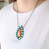 2025 BLACK FRIDAY: Orange Spiny & Sonoran Statement Bar Necklace & Earrings