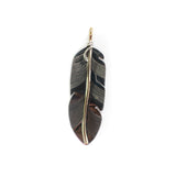 The Elva - 14k Gold Feather Pendant